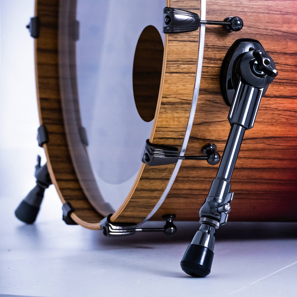 Chaos Elite Custom Drum Kit Maple & Black Limba - Red Fade