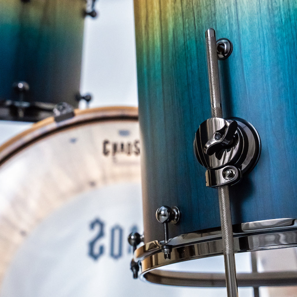 Chaos Elite Custom Drum Kit Maple & Black Limba - Blue Fade