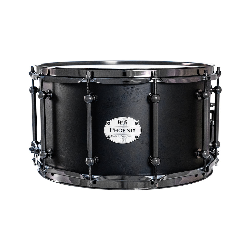 Chaos Phoenix II 14x8 Maple & Oak Snare Drum - Satin Black