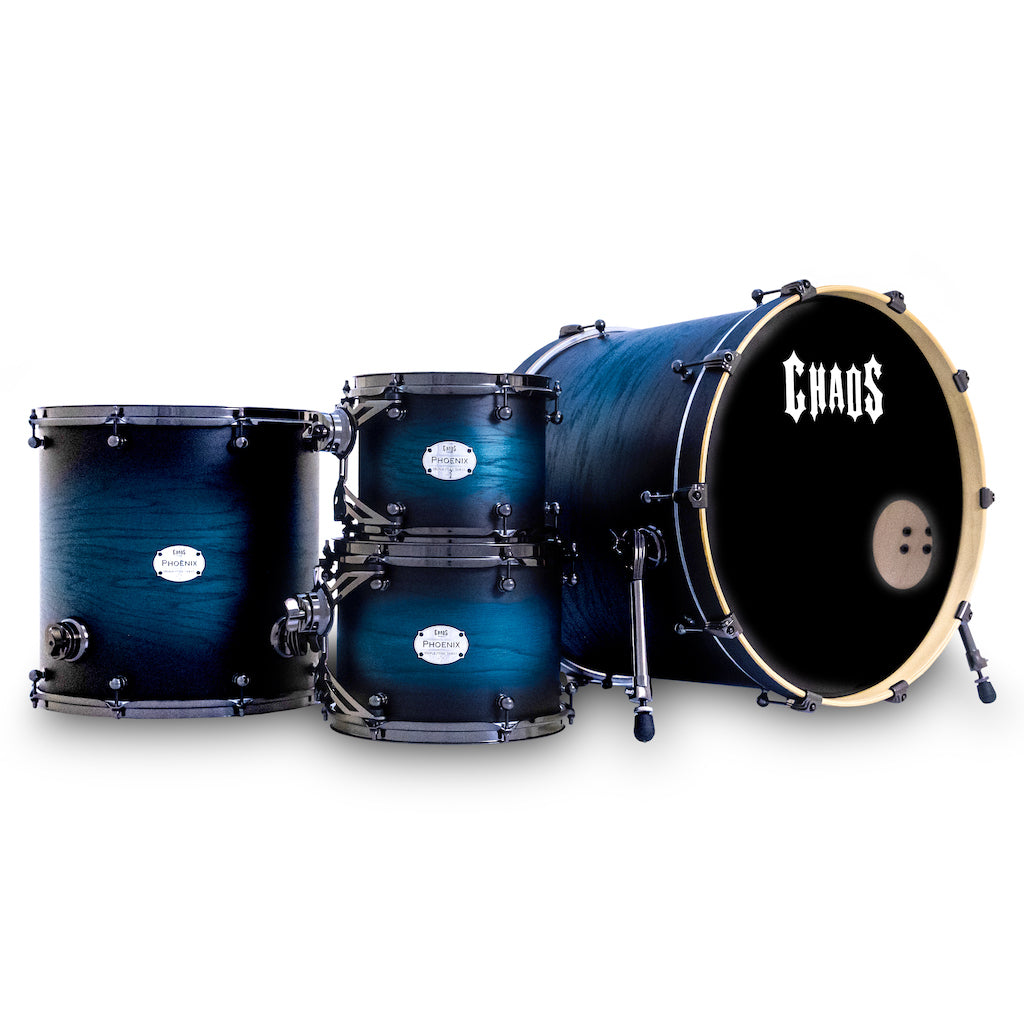 Chaos Phoenix II Maple & Oak Drum Kit - Blue Burst