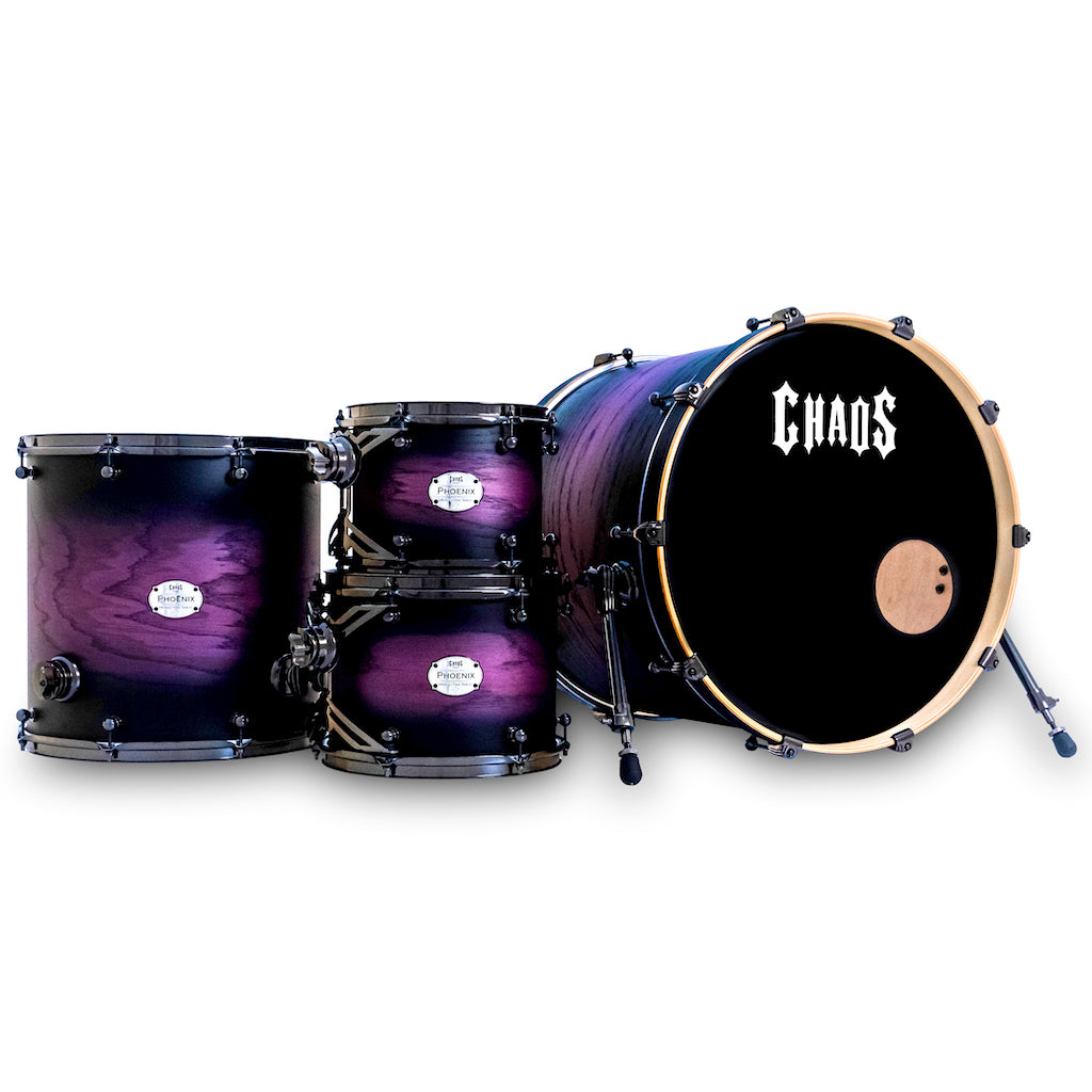 Chaos Phoenix II Maple & Oak Drum Kit - Purple Burst