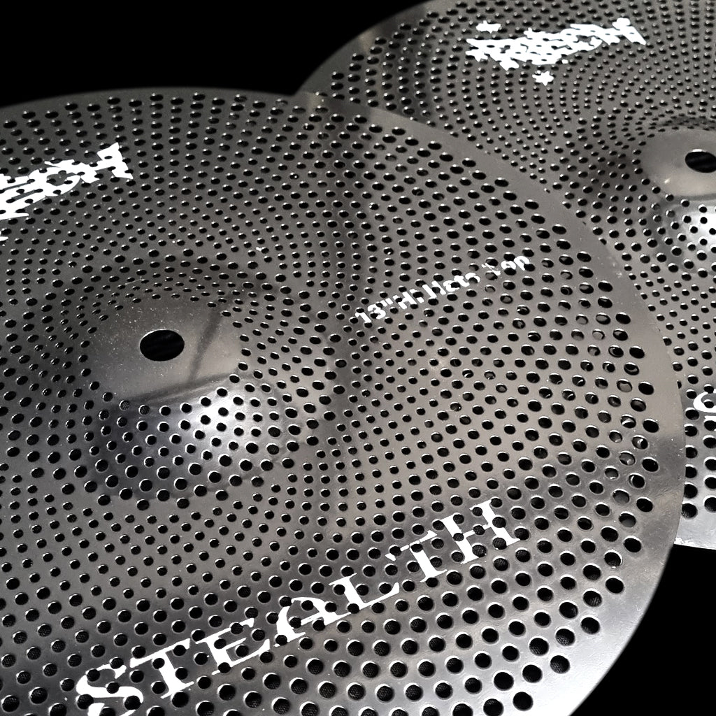 Rech Stealth 13" Low Volume Hi Hat Cymbals - Black