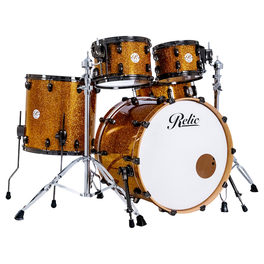 Relic Signature Beech Drum Kit - Gold Sparkle