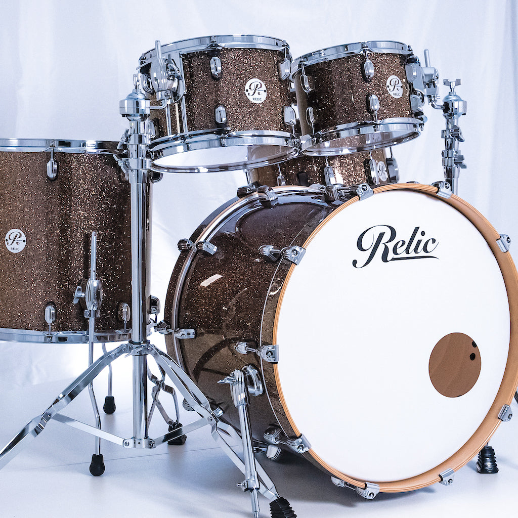 Relic Signature Beech Drum Kit - Brown Sparkle