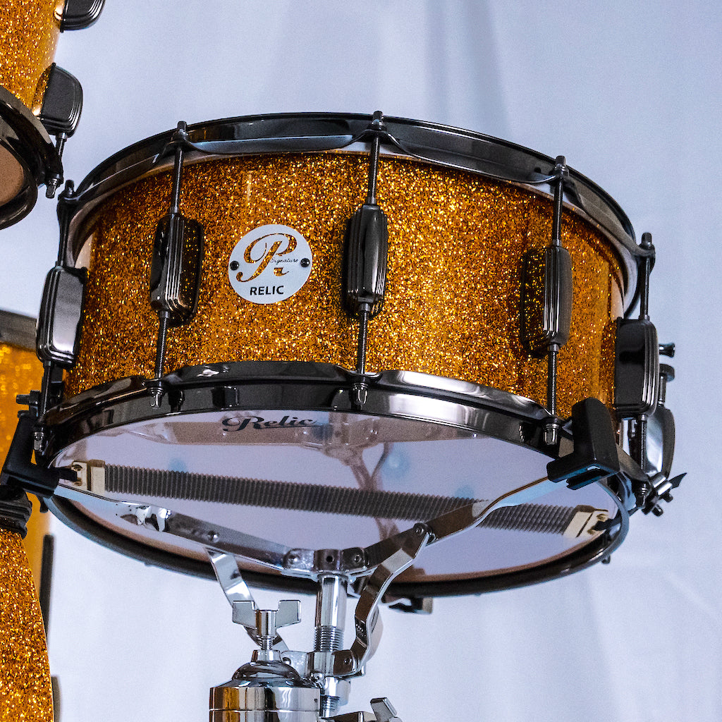 Relic Signature Beech Drum Kit - Gold Sparkle