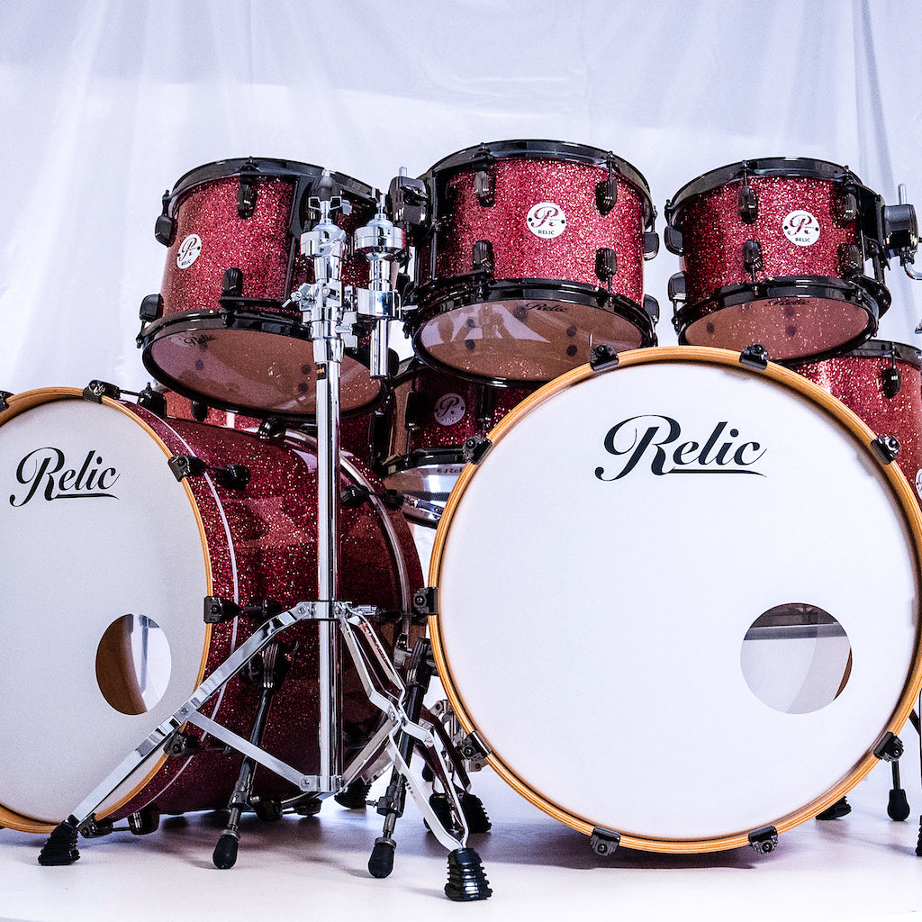 Relic Signature Beech Drum Kit - Pink Sparkle