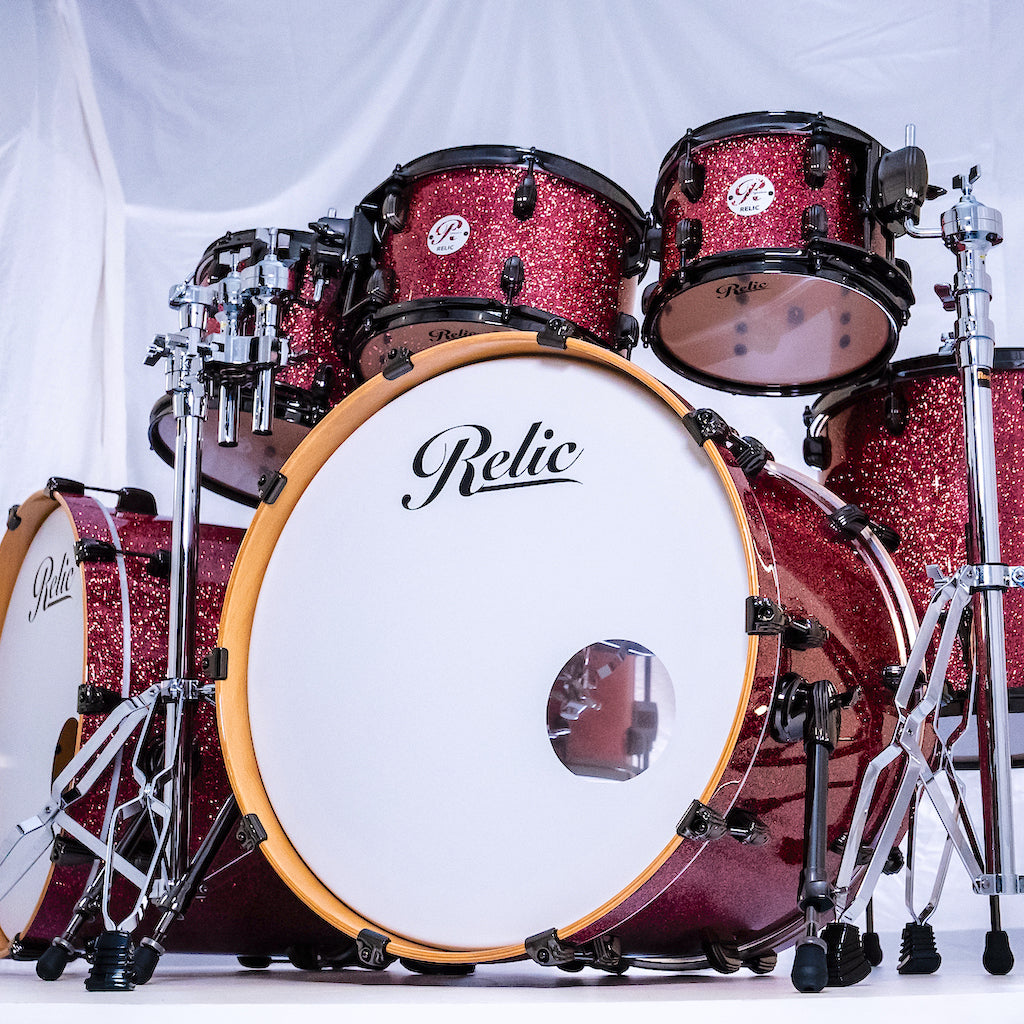 Relic Signature Beech Drum Kit - Pink Sparkle