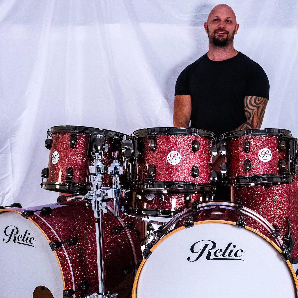 Relic Signature Beech Drum Kit - Pink Sparkle