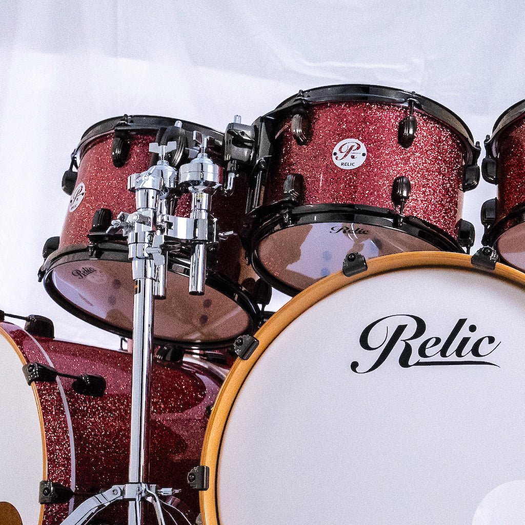 Relic Signature Beech Drum Kit - Pink Sparkle