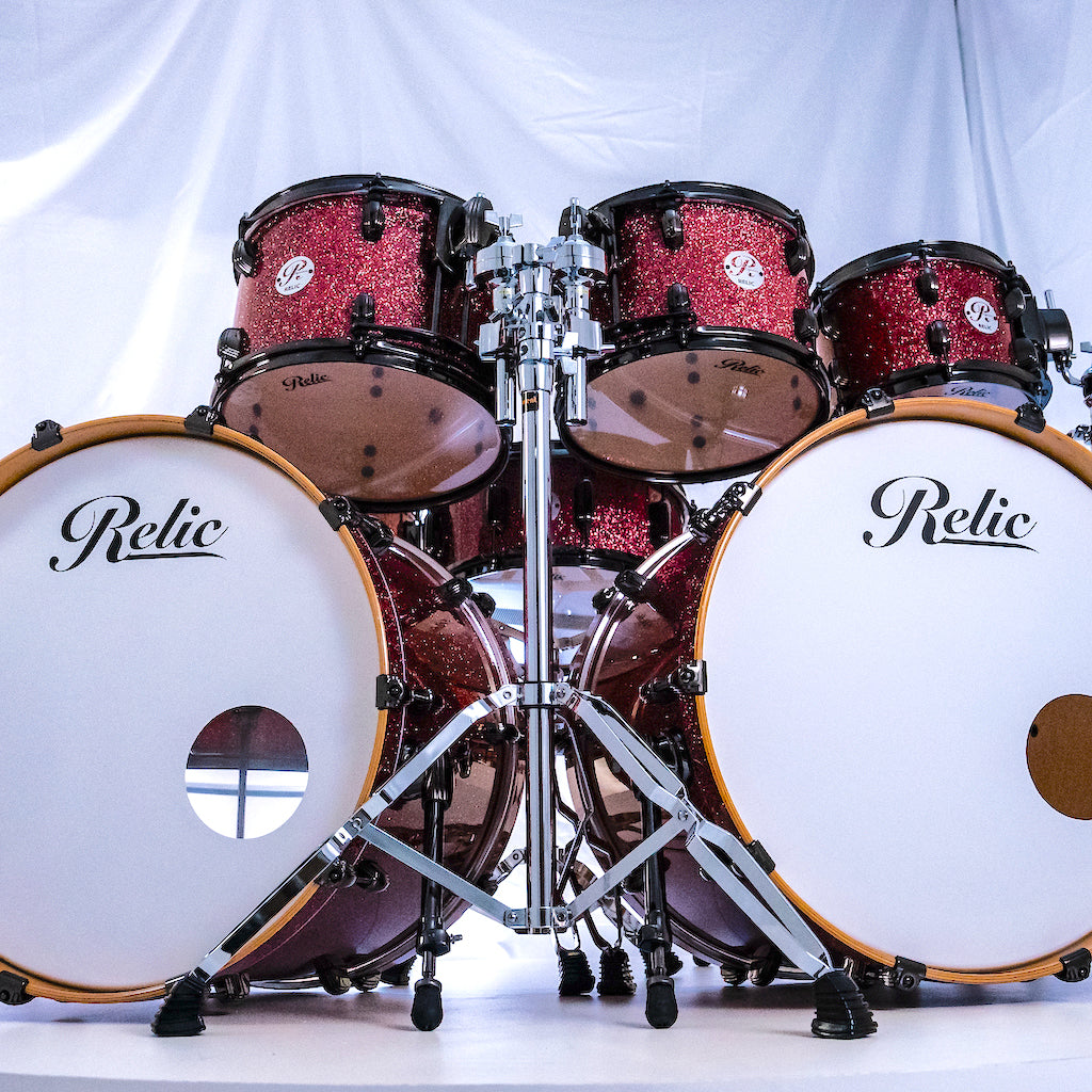 Relic Signature Beech Drum Kit - Pink Sparkle