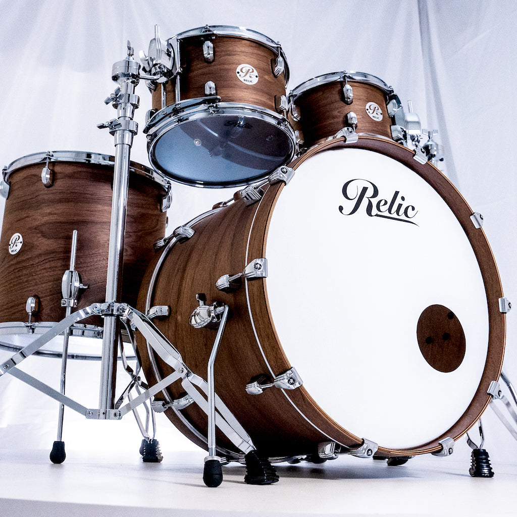 Relic Signature Walnut Drum Kit - Natural Satin