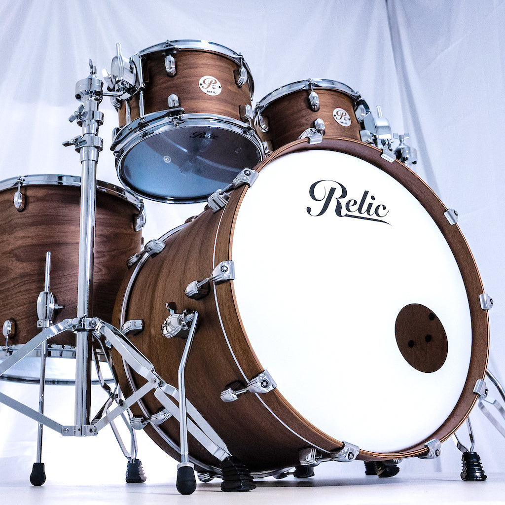 Relic Signature Walnut Drum Kit - Natural Satin