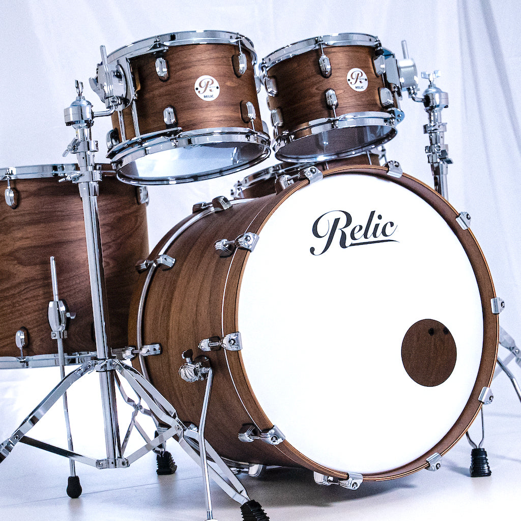 Relic Signature Walnut Drum Kit - Natural Satin