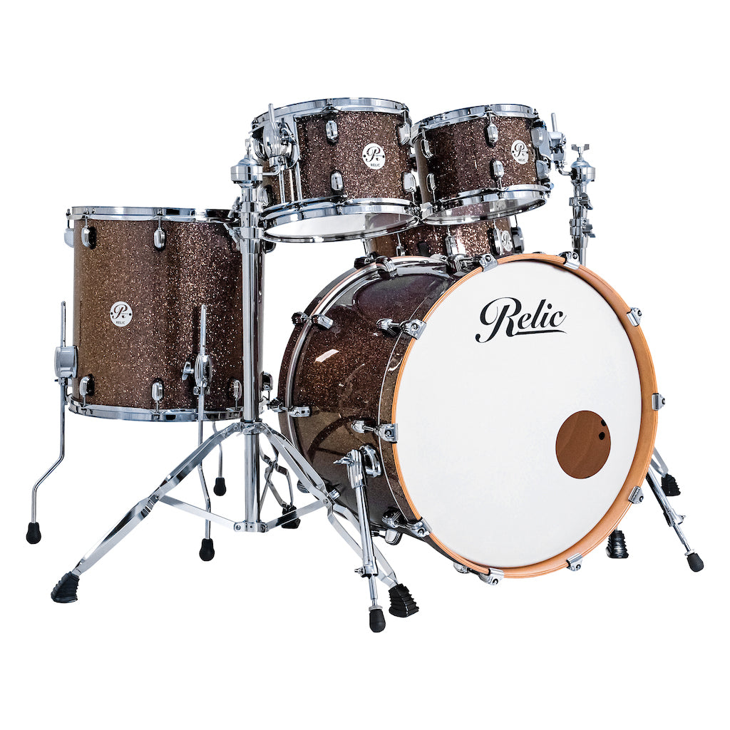 Relic Signature Beech Drum Kit - Brown Sparkle