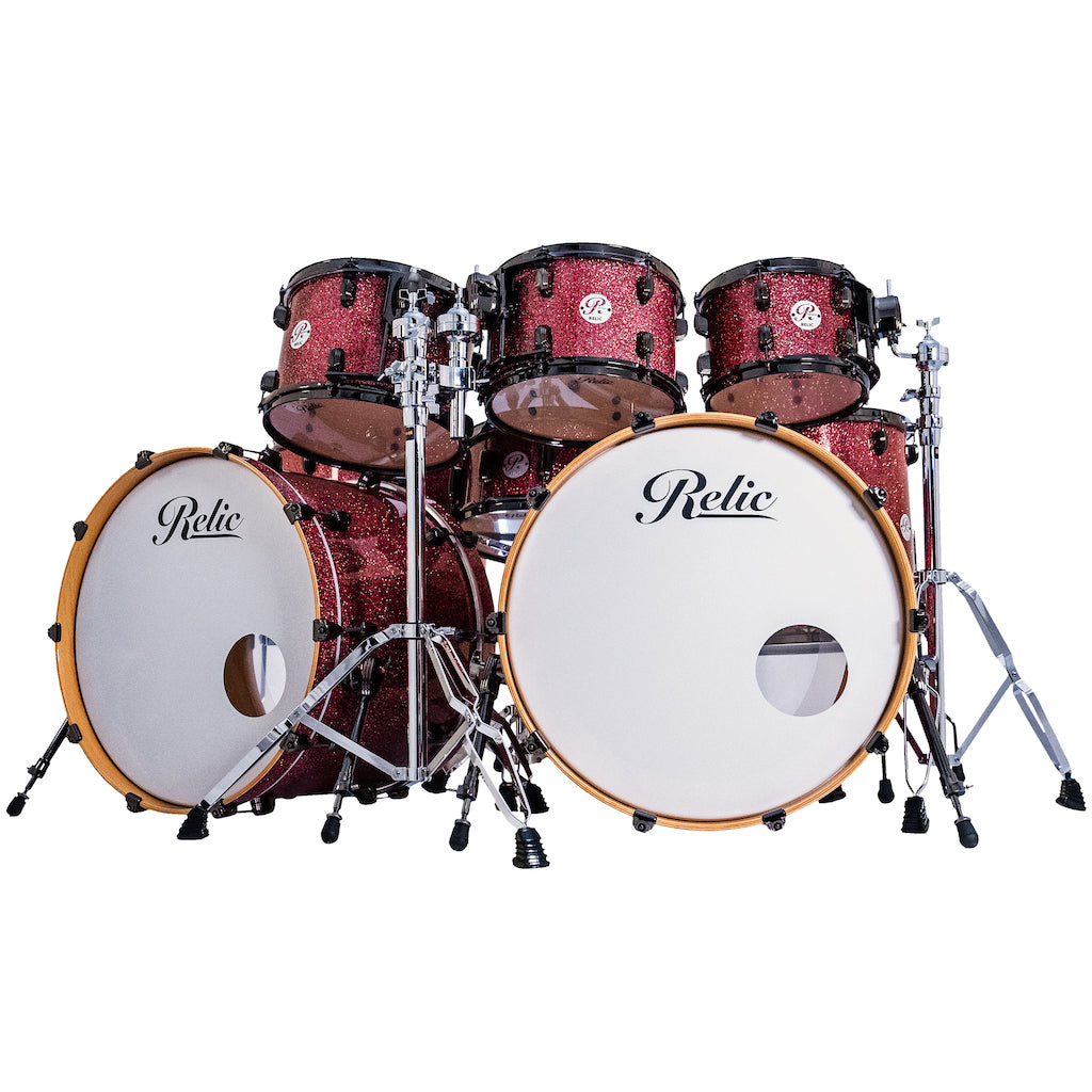Relic Signature Beech Drum Kit - Pink Sparkle
