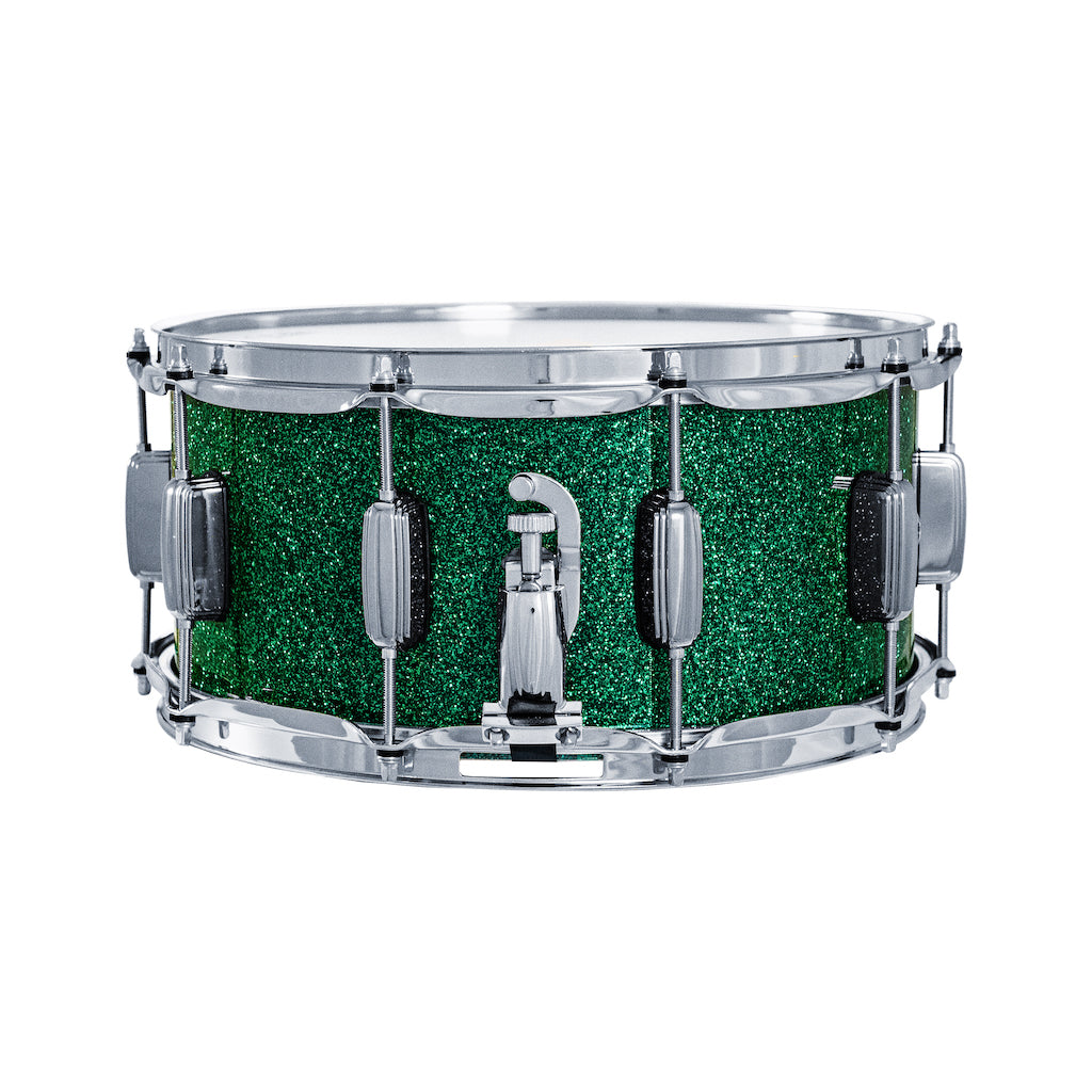 Relic Signature Beech 14x6.5 Snare Drum - Green Sparkle