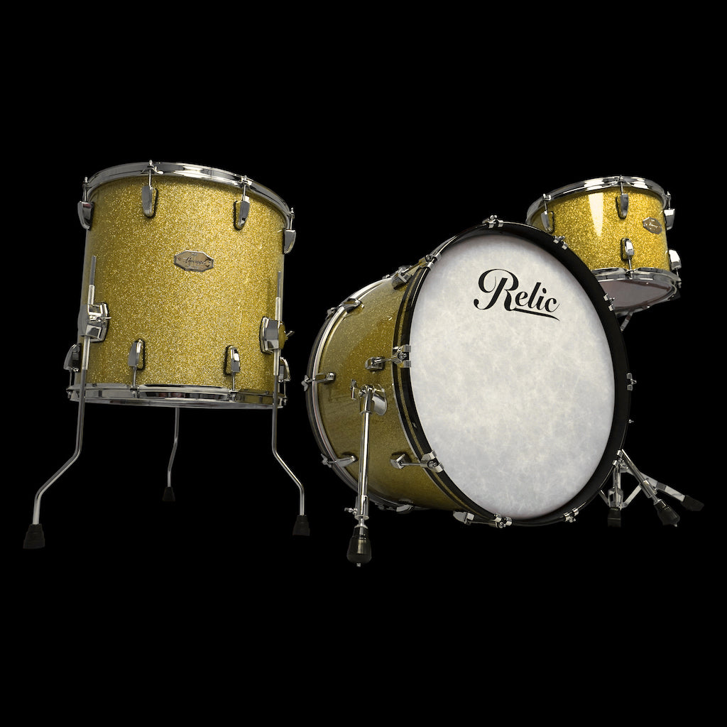 Relic Lineage Drum Kit - Gold Sparkle