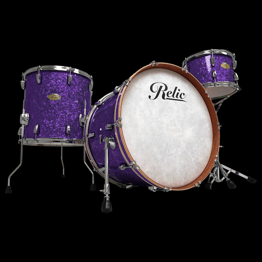 ONE ONLY  Relic 24'' 13'' 16'' Lineage Drum Kit - Purple Pearl B*STOCK