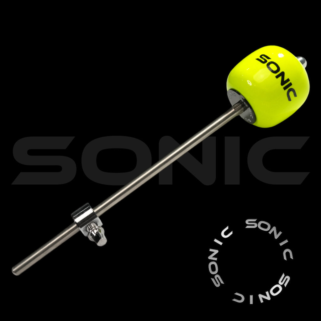 Sonic Wooden Bass Drum Beater - UV Yellow (L)