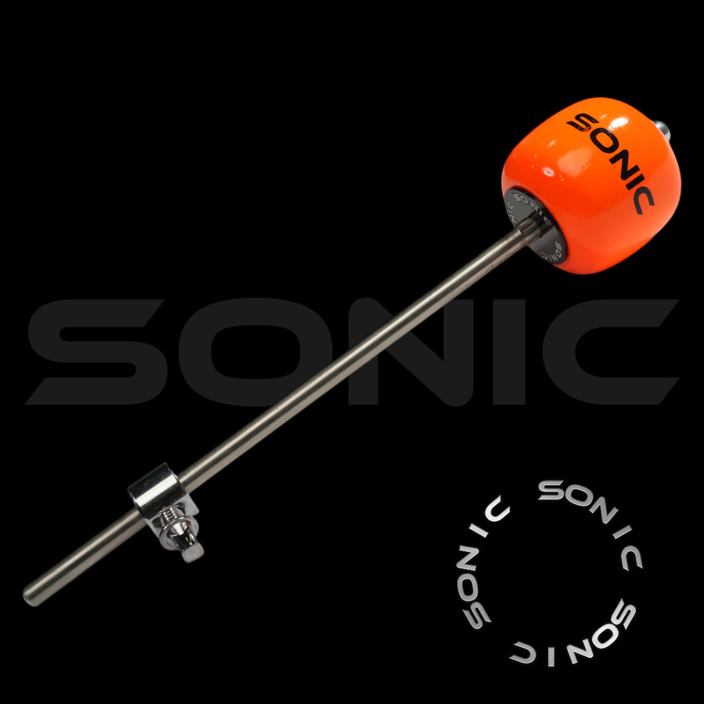 Sonic Wooden Bass Drum Beater - UV Orange (L)