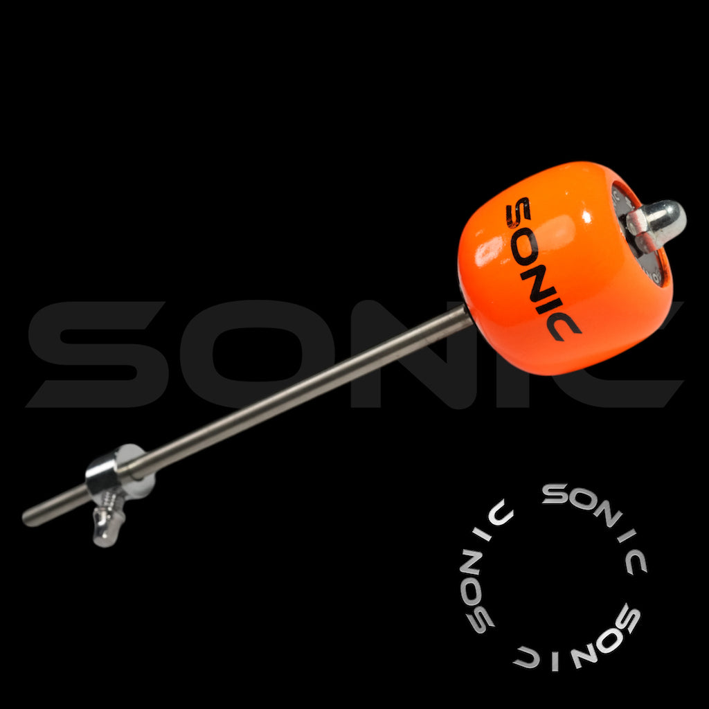 Sonic Wooden Bass Drum Beater - UV Orange (L)