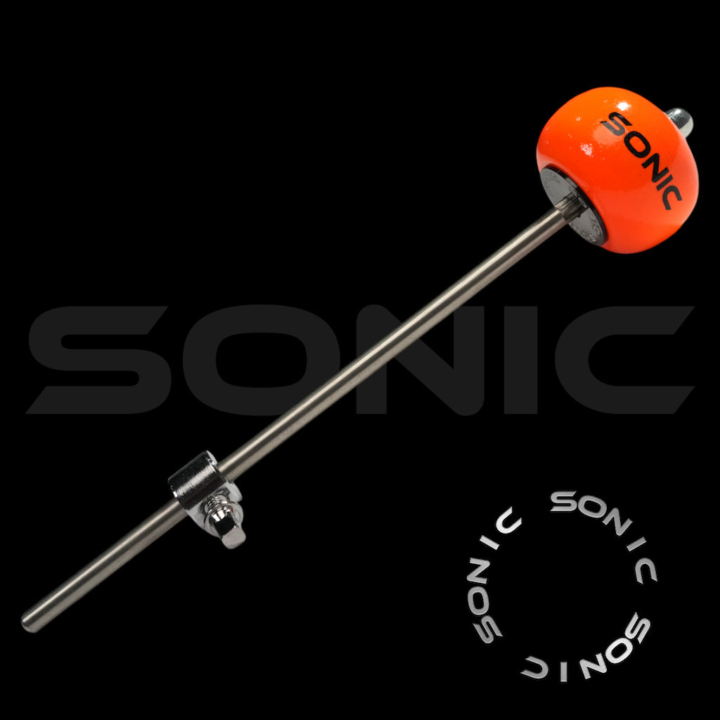 Sonic Wooden Bass Drum Beater - UV Orange (S)