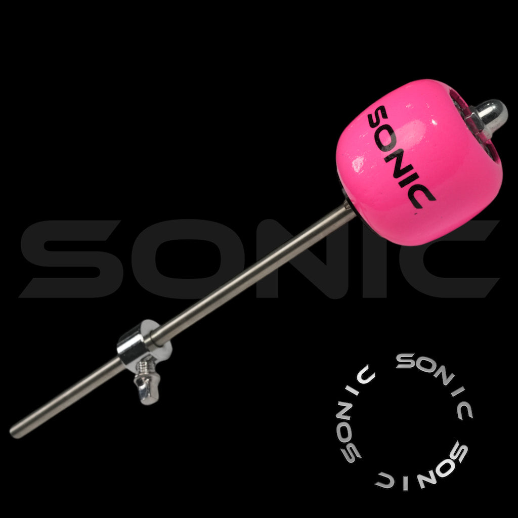 Sonic Wooden Bass Drum Beater - UV Pink (L)