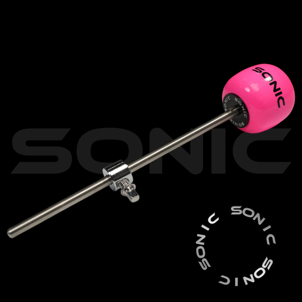 Sonic Wooden Bass Drum Beater - UV Pink (L)