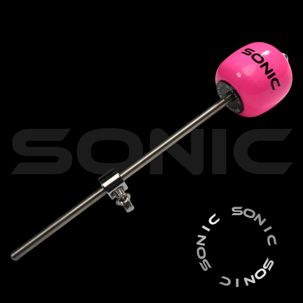 Sonic Wooden Bass Drum Beater - UV Pink (L)