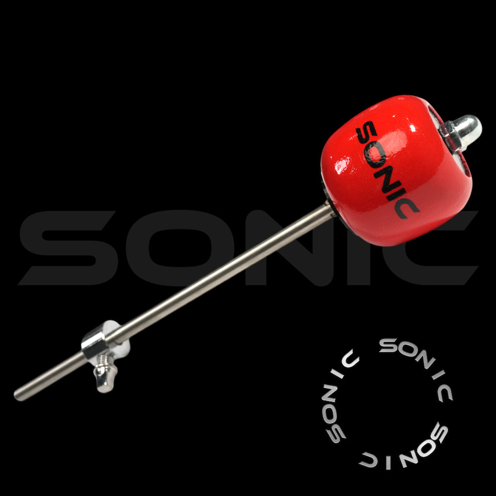 Sonic Wooden Bass Drum Beater - Red (L)