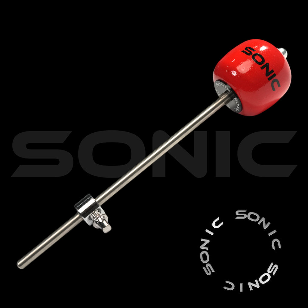 Sonic Wooden Bass Drum Beater - Red (L)