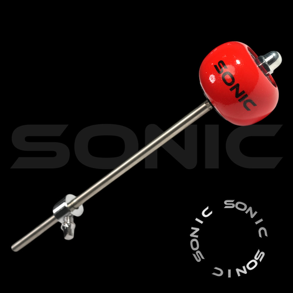 Sonic Wooden Bass Drum Beater - Red (S)