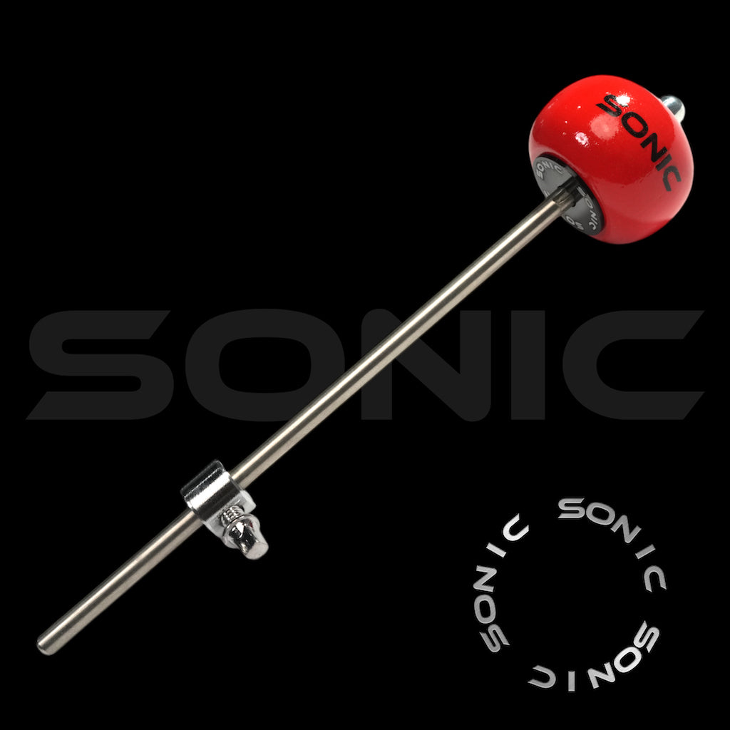 Sonic Wooden Bass Drum Beater - Red (S)