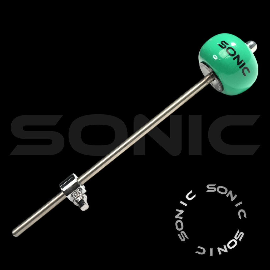 Sonic Wooden Bass Drum Beater - Green (S)