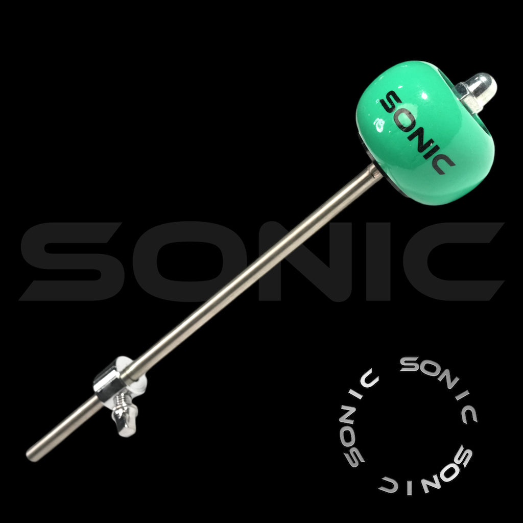 Sonic Wooden Bass Drum Beater - Green (S)