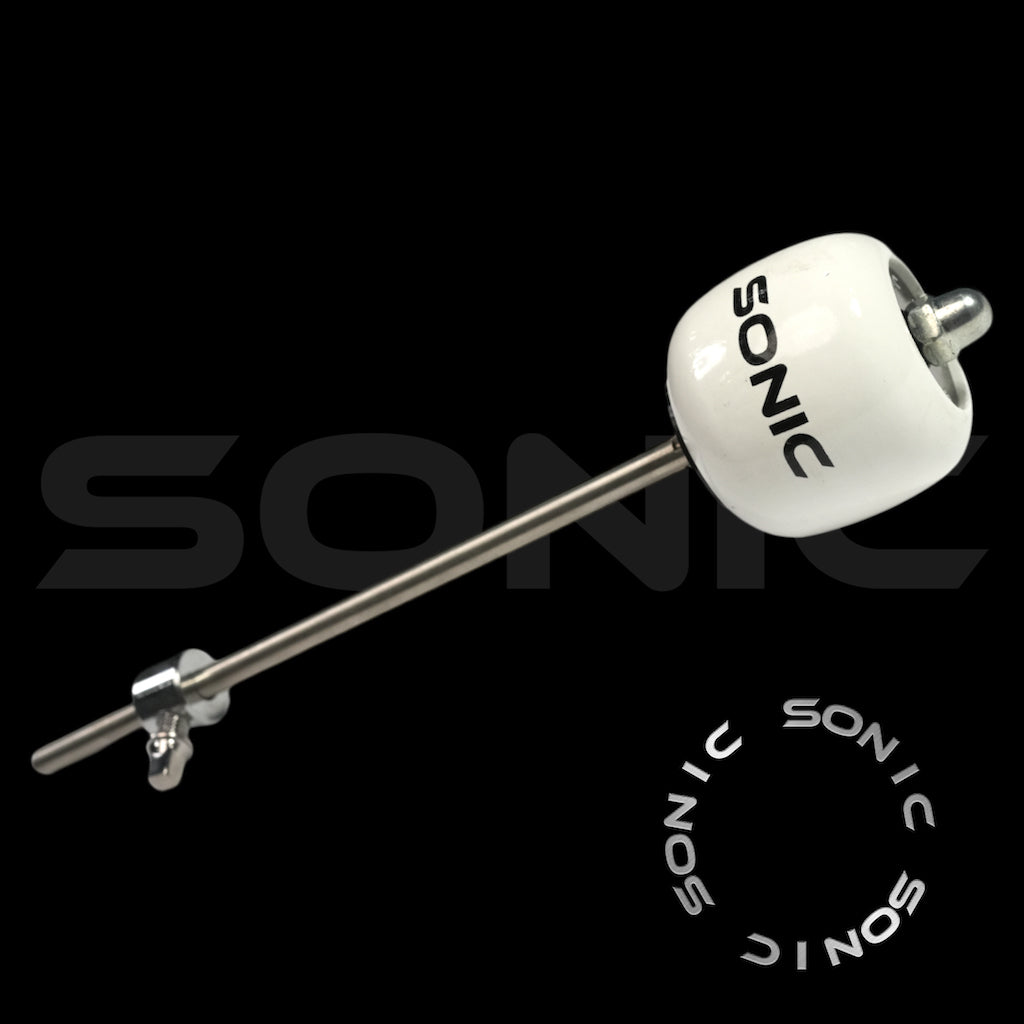 Sonic Wooden Bass Drum Beater - White (L)