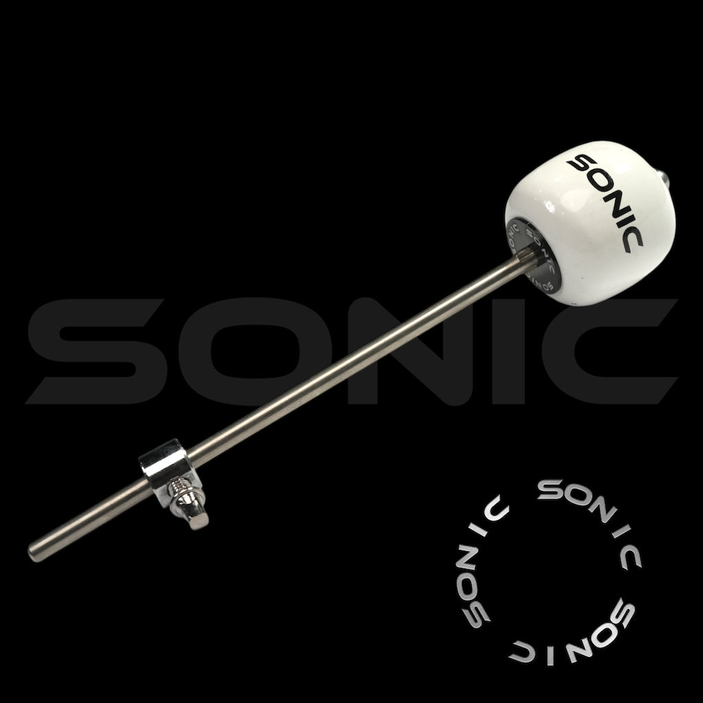 Sonic Wooden Bass Drum Beater - White (L)