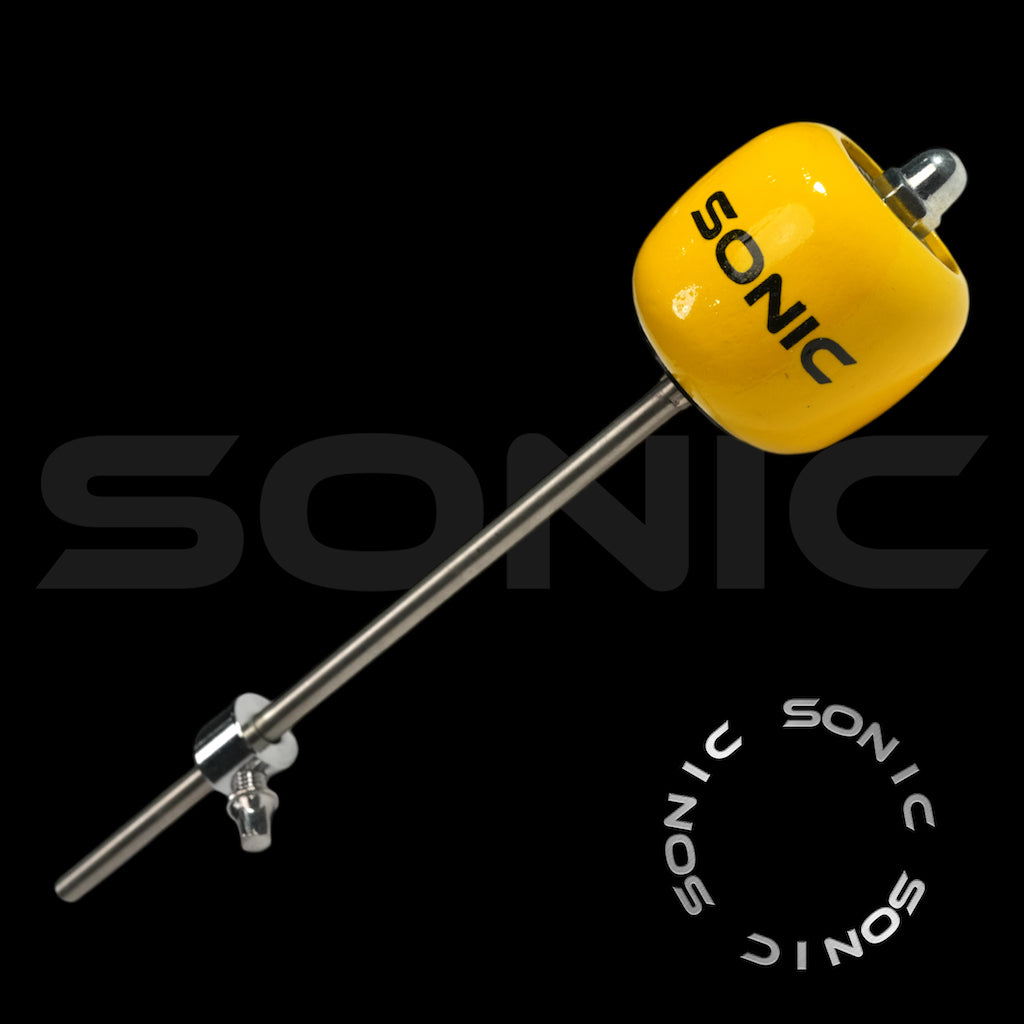 Sonic Wooden Bass Drum Beater - Yellow (L)