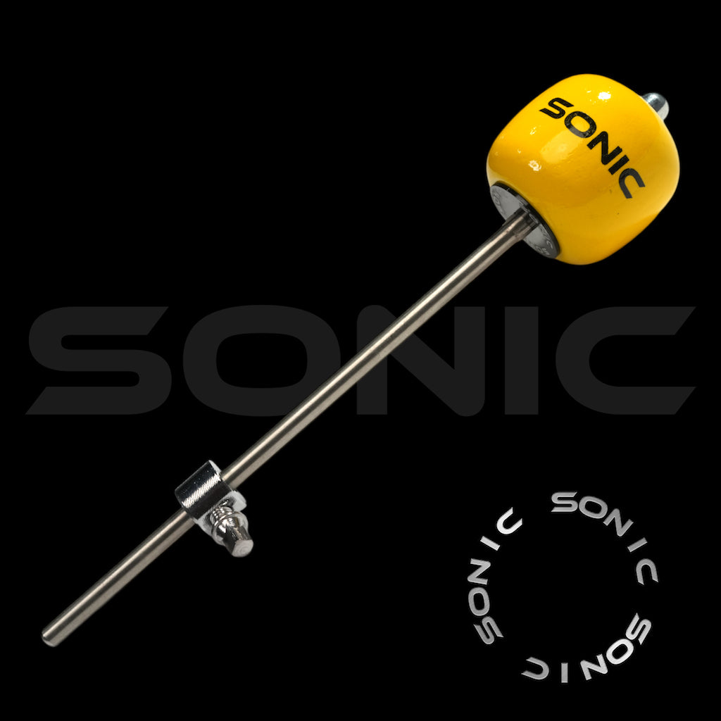 Sonic Wooden Bass Drum Beater - Yellow (L)