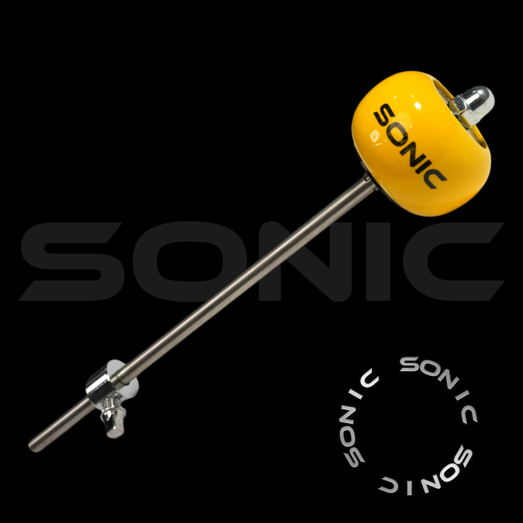 Sonic Wooden Bass Drum Beater - Yellow (S)