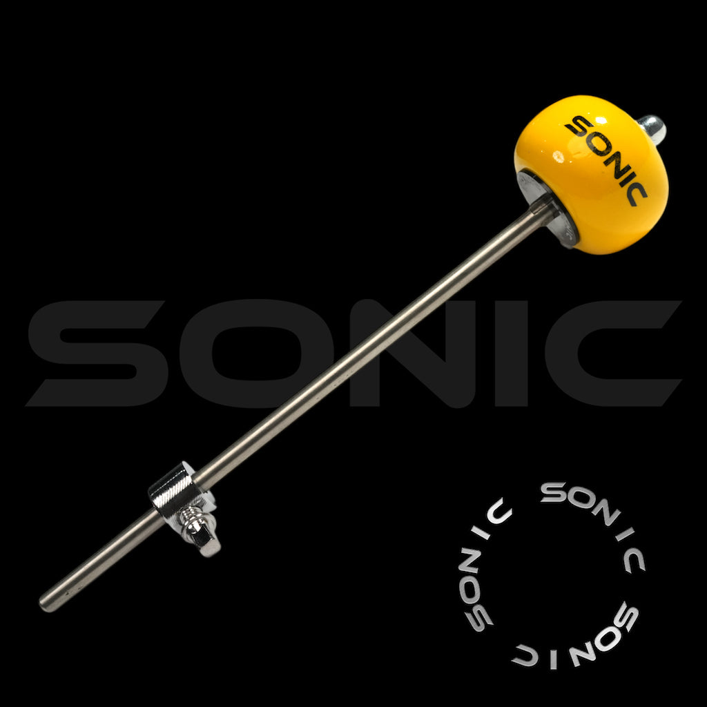 Sonic Wooden Bass Drum Beater - Yellow (S)