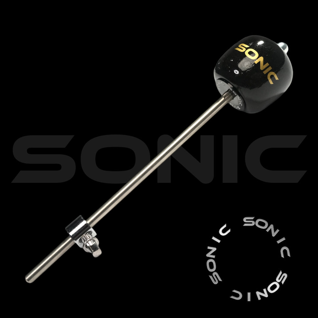 Sonic Wooden Bass Drum Beater - Black (L)