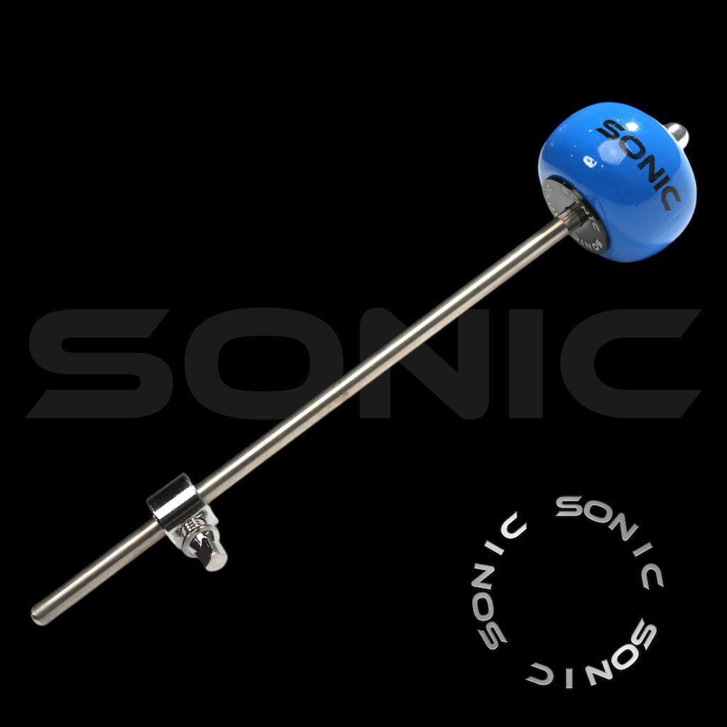 Sonic Wooden Bass Drum Beater - Blue (S)