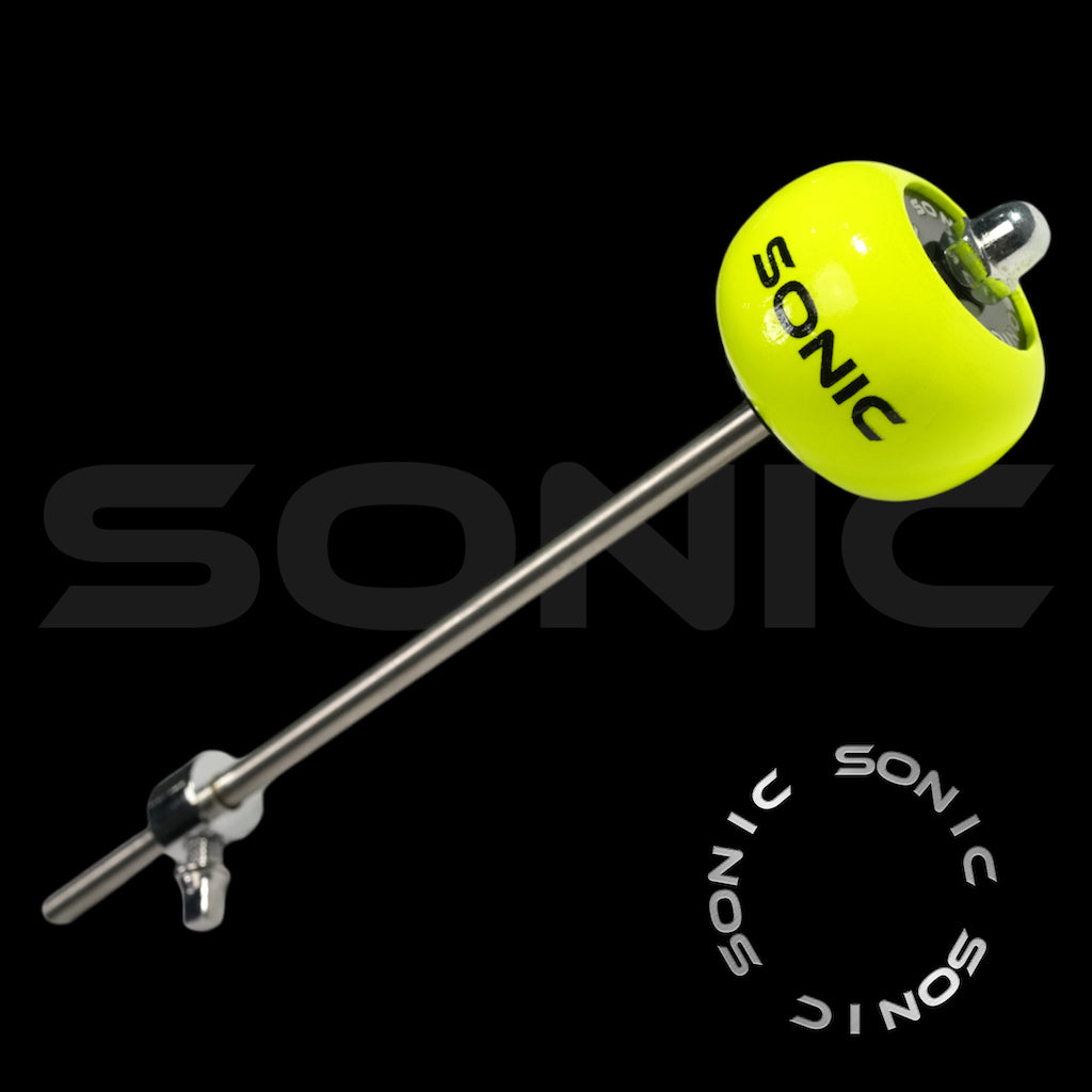 Sonic Wooden Bass Drum Beater - UV Yellow (S)