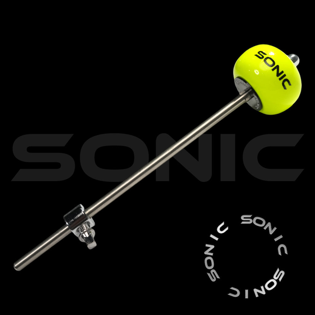 Sonic Wooden Bass Drum Beater - UV Yellow (S)