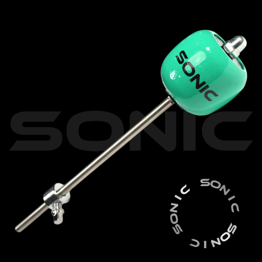 Sonic Wooden Bass Drum Beater - Green (L)