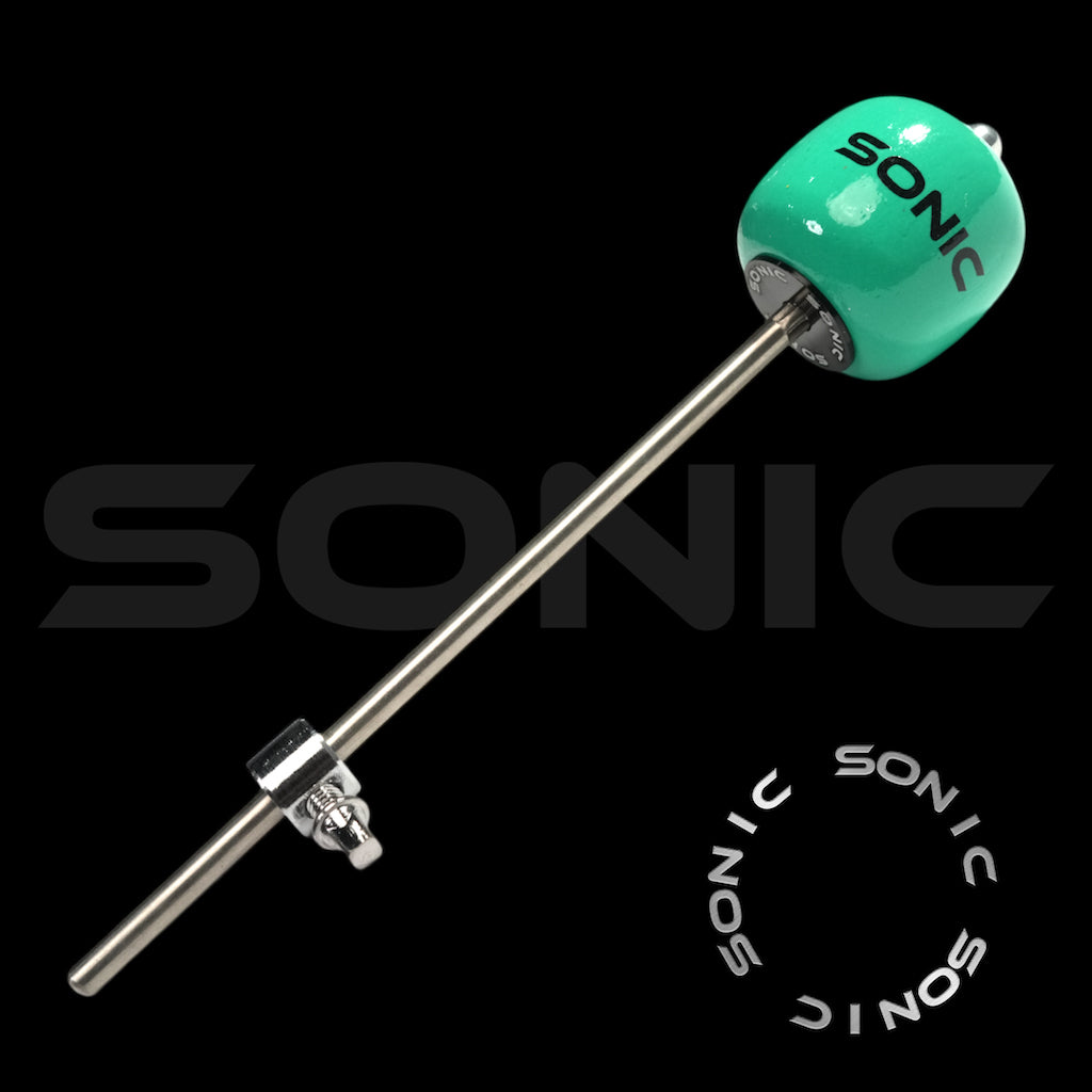 Sonic Wooden Bass Drum Beater - Green (L)