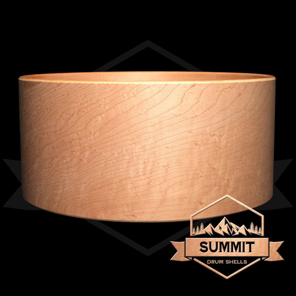 Snare Shells Summit Drum Shells Maple with Birds Eye Veneer Snare