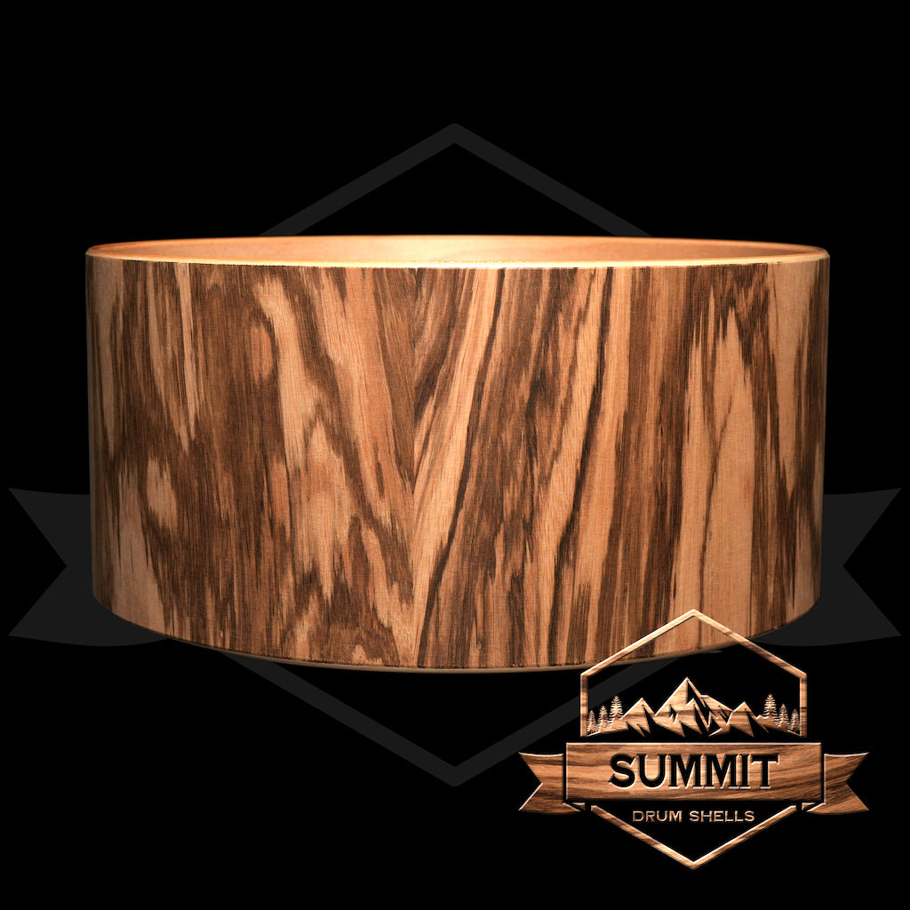 Snare Shells Summit Drum Shells Maple with Zebra Veneer Snare V
