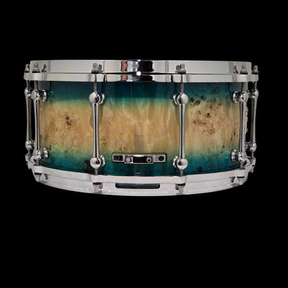 Chaos Twenty X Elite 14x6.5 20 Ply Snare Drum - Blue Mappa Burl